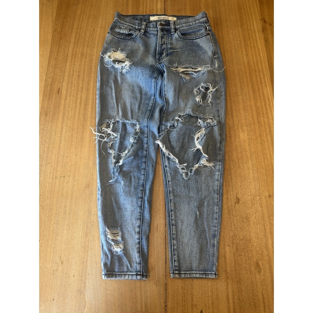 Brandy Melville Distressed Mom Boyfriend Jeans Women Size 26x26 High Rise